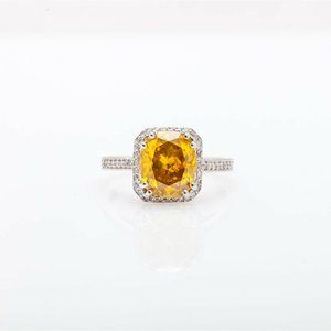 Natural Yellow Cushion Cut Diamond! Stunning!!
